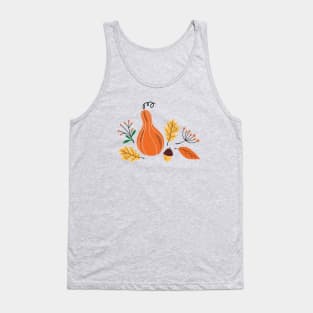 Fall print with hand drawn botanical elements Tank Top